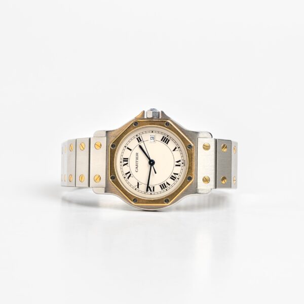 Reloj Cartier Santos Hombre Automático Acero Y Oro - Image 4