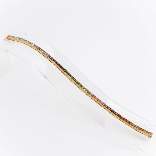 Pulsera H. Stern brazalete Tennis oro 18 kt y Gemas naturales - Image 2