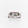 Anillo Sin Fin Platino Brillantes Esmeraldas Zafiros Rubíes - Image 4