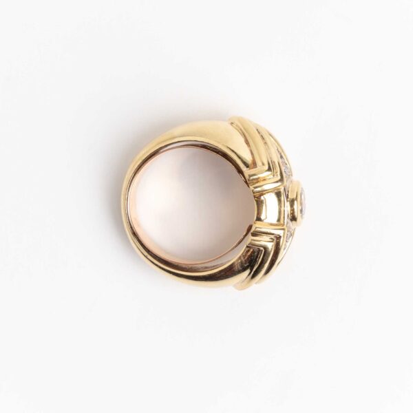 Anillo moderno de oro 18 kt y brillantes - Image 2