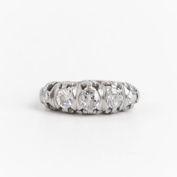 Anillo Cintillo Platino 950 Y Brillantes 1.15 Ct