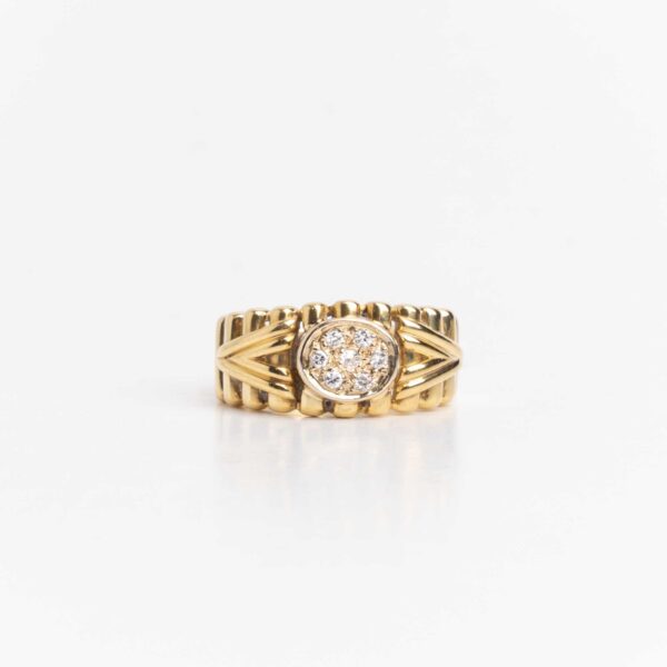 Anillo de Oro 18 Kt y Brillantes
