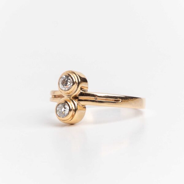 Anillo pellizco oro 18 kt y brillantes Europeo - Image 4