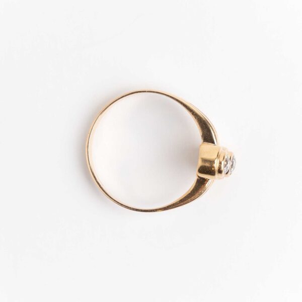 Anillo pellizco oro 18 kt y brillantes Europeo - Image 2