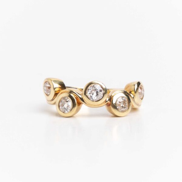 Anillo Oro 18 Kt Y Brillantes