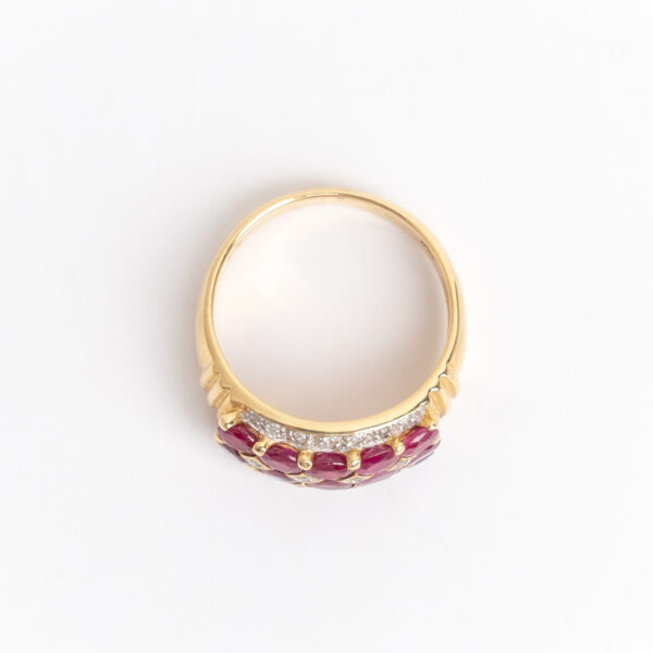 Anillo de Oro 18 Kt Rubíes y Brillantes - Image 2