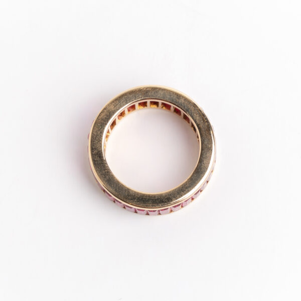 Anillo Sin Fin Oro 18 Kt Y Rubíes Certificado - Image 2