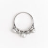 Anillo Platino Cintillo Perlas y Brillantes - Image 2
