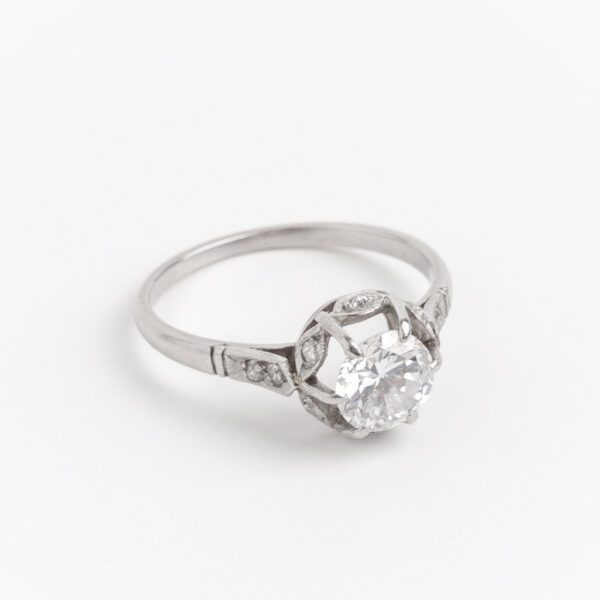 Anillo Solitario Compromiso Plat 950 Brillante 0.90ct Certif - Image 2