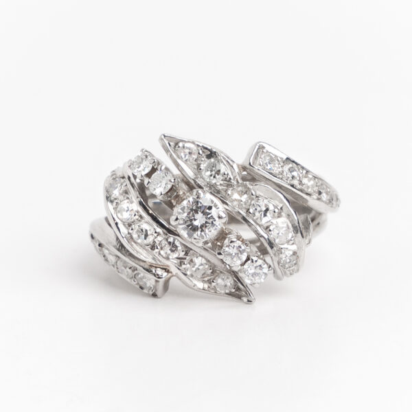Anillo De Platino 950 Brillantes Certificado