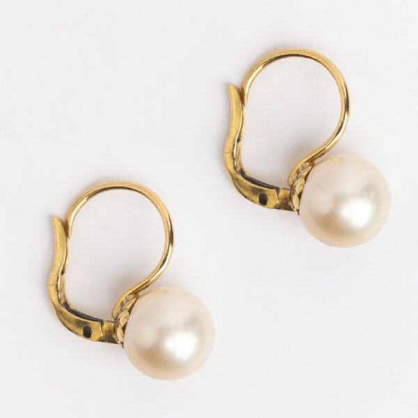 Aros oro 18 kt y perla natural 85mm - Image 3