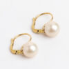 Aros oro 18 kt y perla natural 85mm