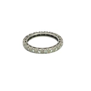 Anillo Sin Fín De Platino 950 Y Brillantes