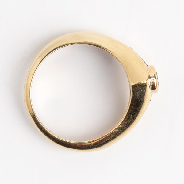 Anillo Oro 18 Kt Esmeralda Natural Y Brillantes - Image 2