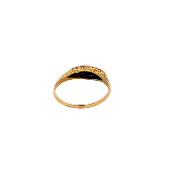 Anillo Art-decó Oro 18 Kt - Zafiro Azul Y Brillantes - Image 4