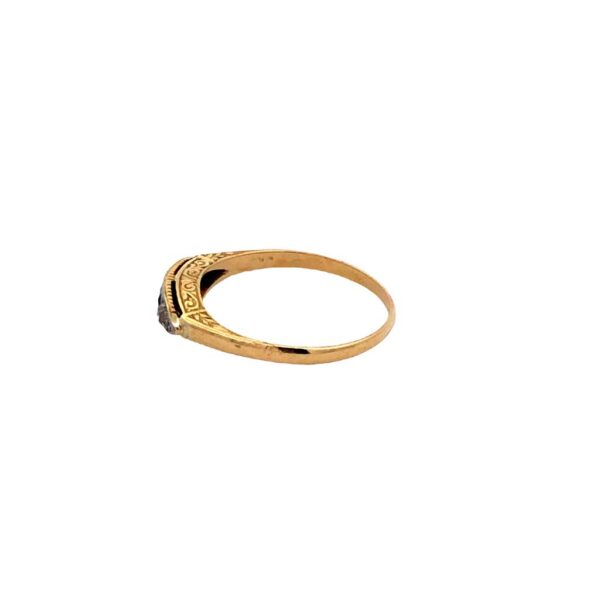 Anillo Art-decó Oro 18 Kt - Zafiro Azul Y Brillantes - Image 2