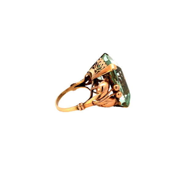 Anillo De Oro 18 Kt Y Aguamarina - Image 3
