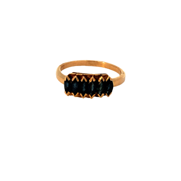 Anillo De Oro 18 Kt Y Zafiros