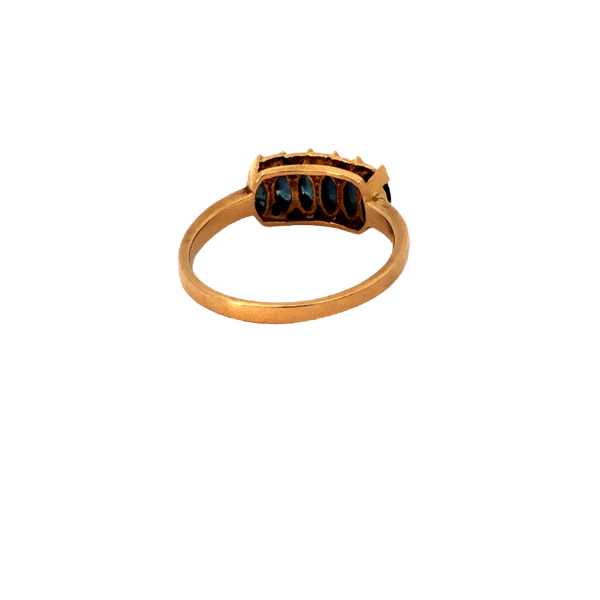 Anillo De Oro 18 Kt Y Zafiros - Image 3