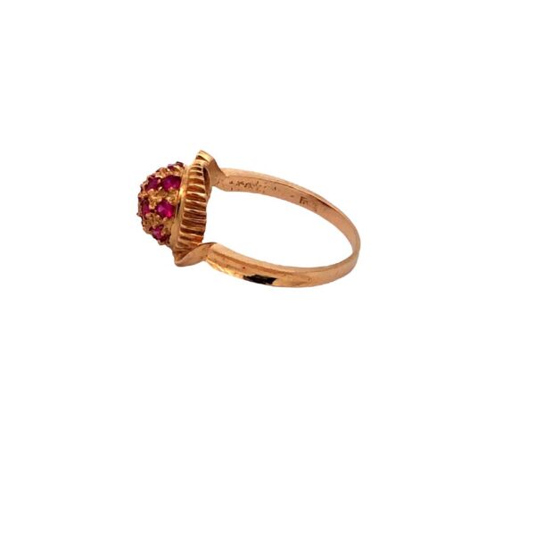 Anillo Oro 18 Kt Pave De Rubies - Image 2