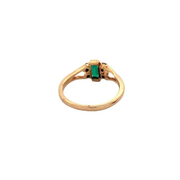 Anillo Oro 18 Kt Esmeralda Natural Y Brillantes - Image 4