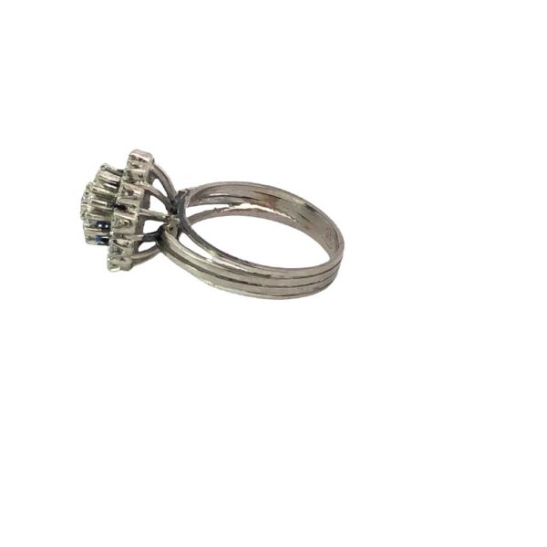 Anillo Roseta Platino 950 Y Brillantes - Image 2