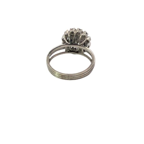 Anillo Roseta Platino 950 Y Brillantes - Image 3