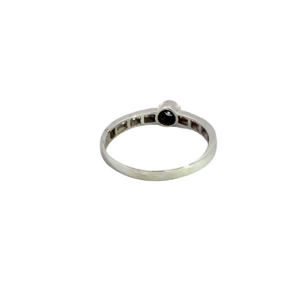 Anillo Oro 18 Kt Y Zafiros Blancos - Image 2
