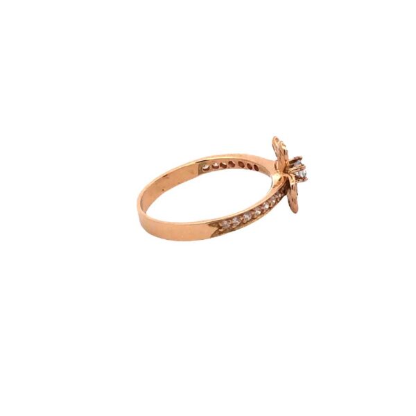Anillo De Oro 18 Kilates Y Zafiros Blancos - Image 4