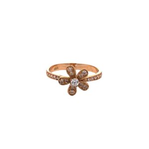 Anillo De Oro 18 Kilates Y Zafiros Blancos
