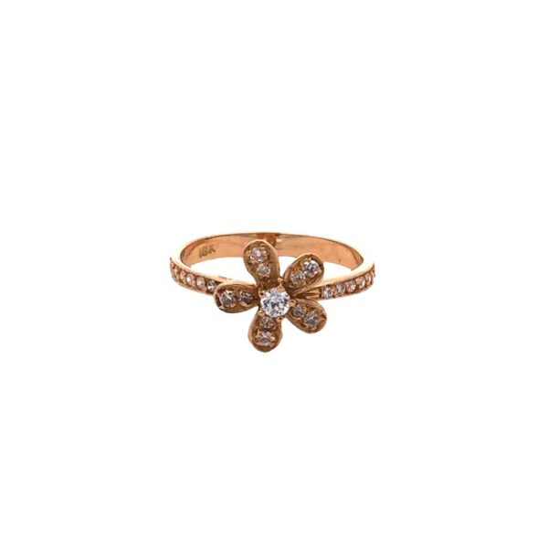 Anillo De Oro 18 Kilates Y Zafiros Blancos