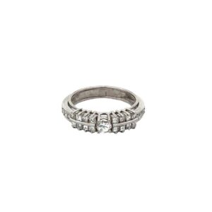 Anillo Platino 950 Y Brillantes