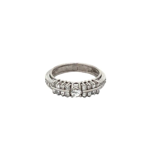 Anillo Platino 950 Y Brillantes