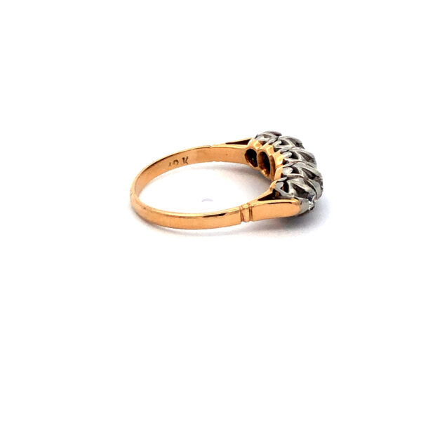 Anillo Cintillo Oro 18 Kt Platino 950 Y Brillantes - Image 3