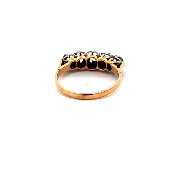 Anillo Cintillo Oro 18 Kt Platino 950 Y Brillantes - Image 4