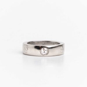 Anillo Estilo Cartier Modelo Love Platino 950 y Brillantes