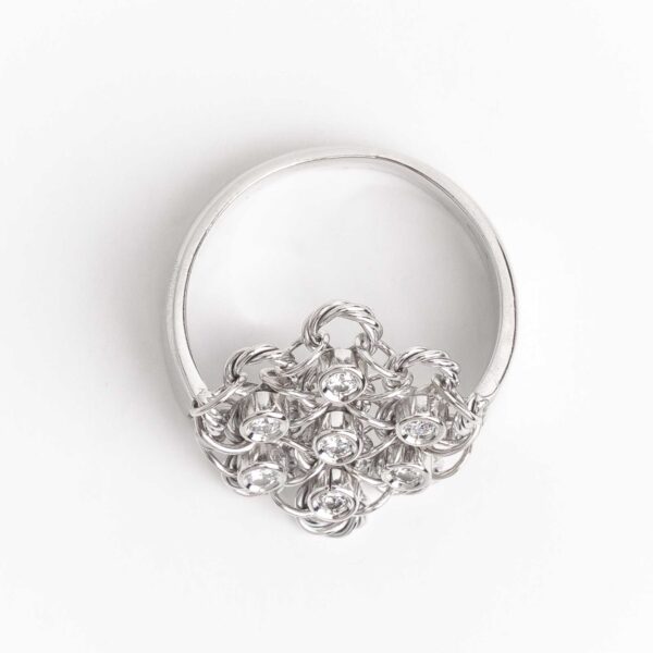 Anillo Oro Blanco 18 Kt Y Brillantes - Image 2