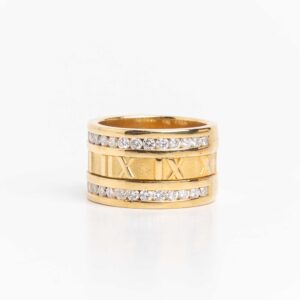 Anillo Tiffany & Co. Oro 18kt y Brillantes Certificado
