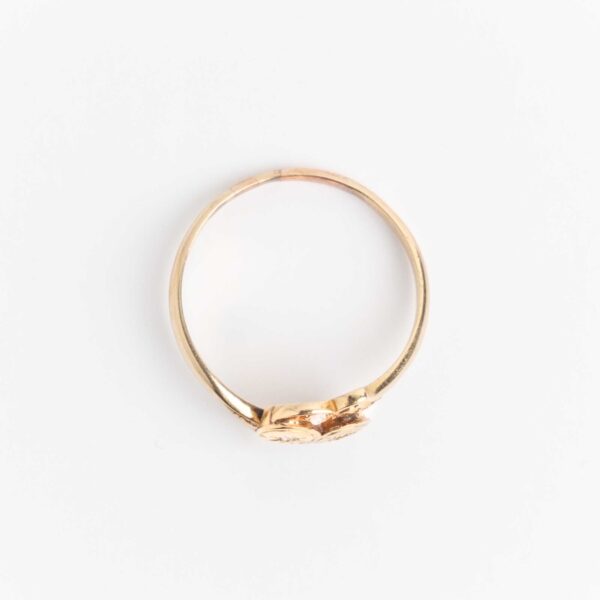 Antiguo Anillo Oro 18 Kt Y Brillantes - Image 2