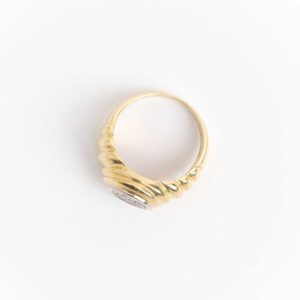Gran anillo moderno oro 18 kt pavé de brillantes - Image 3