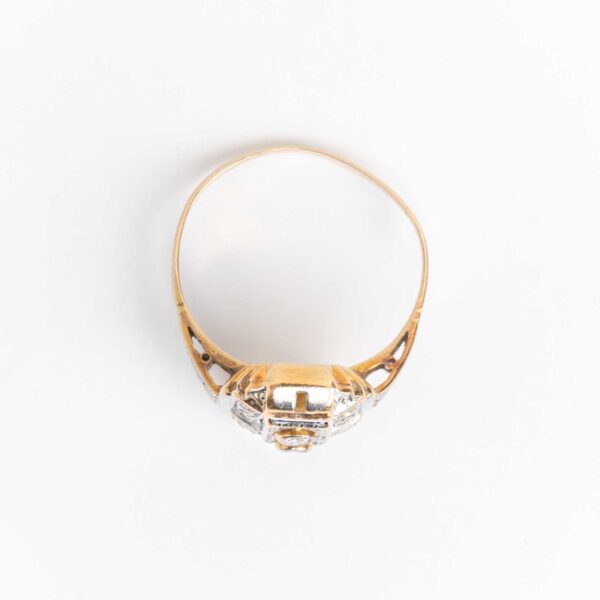 Anillo Antiguo Art Decó Francés Oro 18 Kt-platino 950 Alvear - Image 2