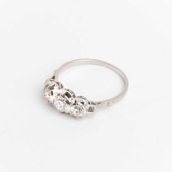Anillo Tricillo Platino 950 Y 0.80 Ct Brillantes - Image 2