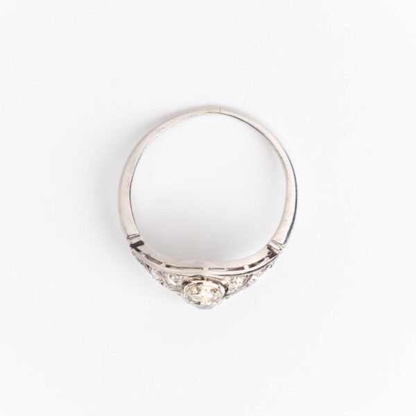 Anillo Antiguo Frances Platino 950 Y Brillantes - Image 3