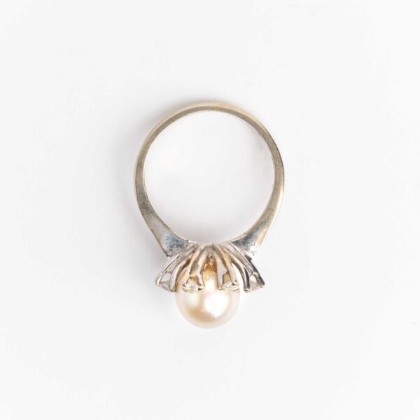 Anillo Roseta Oro 18 Kt Perla Natural De Cultivo Alvear - Image 3