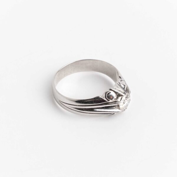 Anillo Solitario De Hombre Oro 18kt. Y Brillante - Image 2