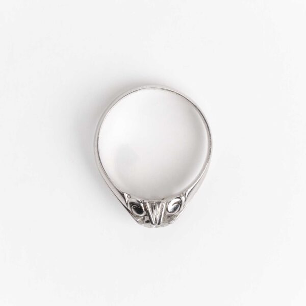 Anillo Solitario De Hombre Oro 18kt. Y Brillante - Image 3