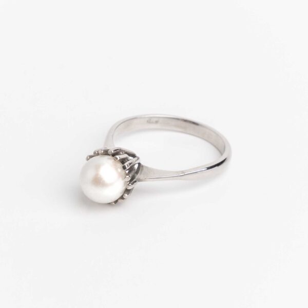Anillo Oro 18 Kt Y Perla Natural De Cultivo - Image 2