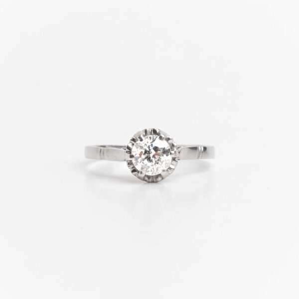Anillo Solitario Compromiso Platino 950 Y Brillante