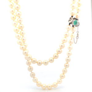 Collar Perlas Naturales De Cultivo-broche De Oro 18 Kt
