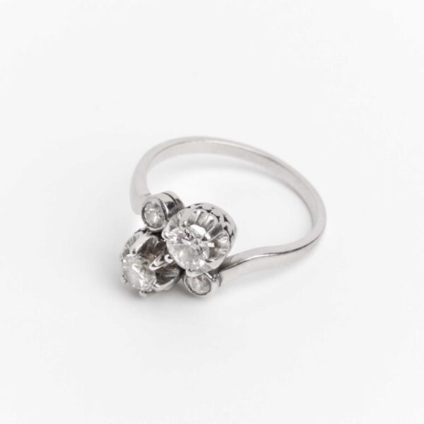 Anillo Pellizco Platino 950 y Brillantes Certificado - Image 3